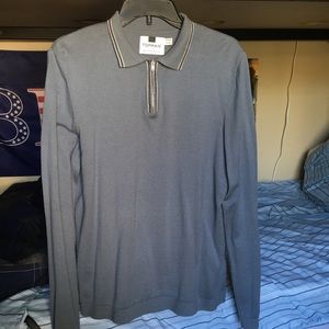 Topman long sleeve zip polo shirt basically NWOT